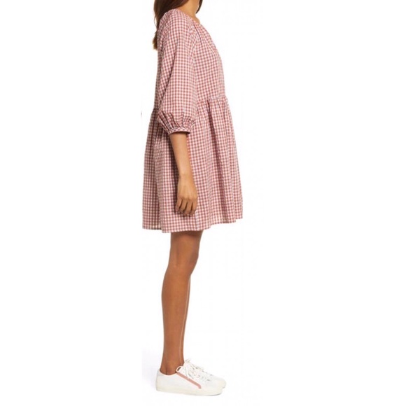 Madewell Easy Gingham Seersucker Cotton Dress Size 8 - Picture 3 of 14